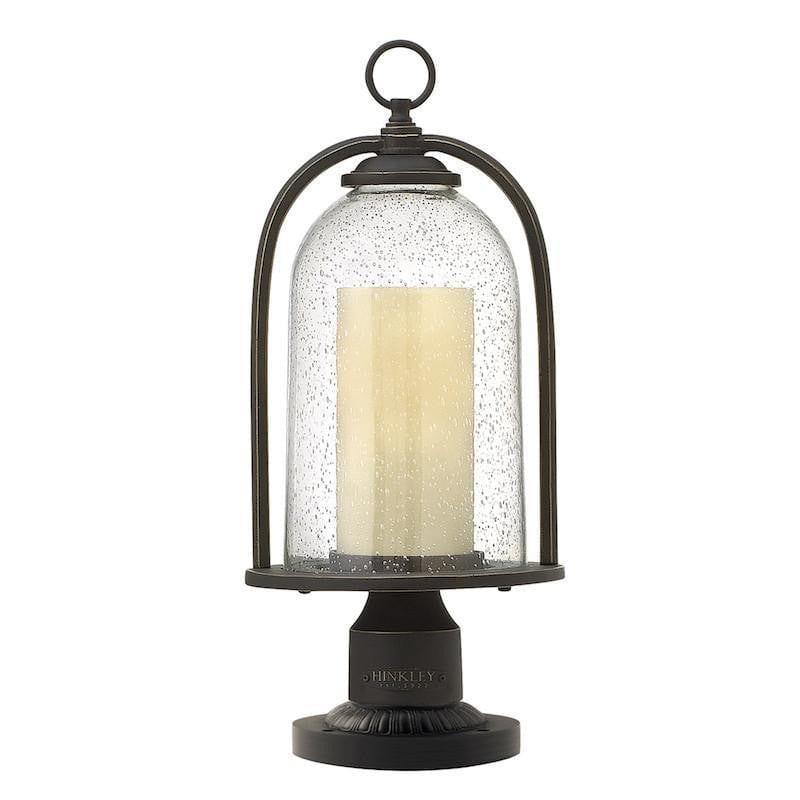 Elstead Quincy Oil Rubbed Bronze Finish Outdoor Pedestal Lantern