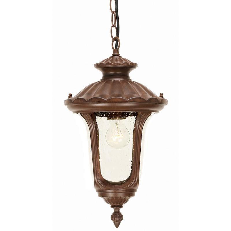 Elstead Chicago Rusty Bronze Patina Small Outdoor Pendant Lantern