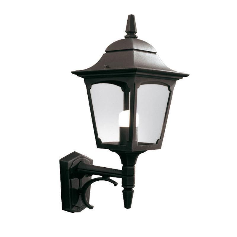 Elstead Chapel Black Finish Outdoor Uplighter Wall Lantern