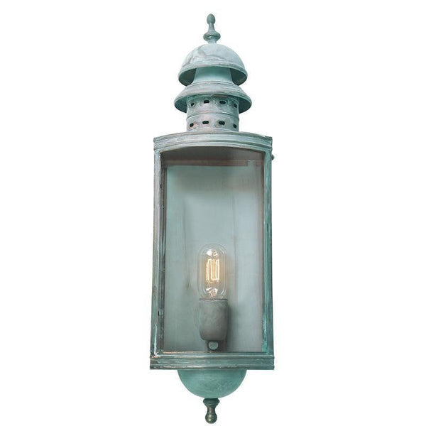 Verdigris outdoor store light fixtures