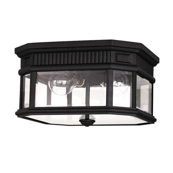 Buy Feiss Cotswold Lane Black Outdoor Flush Ceiling Lantern