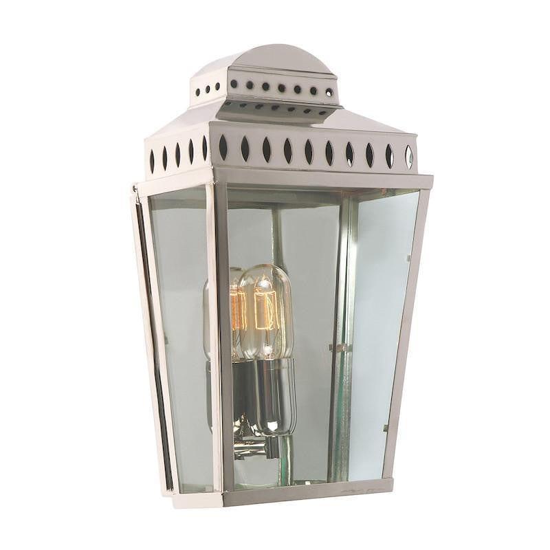 Elstead Mansion House Polished Nickel Finish Outdoor Flush Wall Lantern