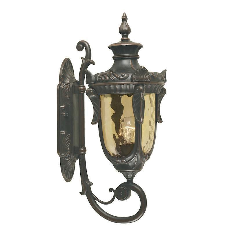 Elstead Philadelphia Old Bronze Finish Medium Outdoor Uplighter Wall Lantern 1