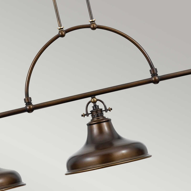 Quoizel Emery Bronze Island Ceiling Light-Ceiling Pendant Lights-Elstead Lighting-6-Tiffany Lighting Direct