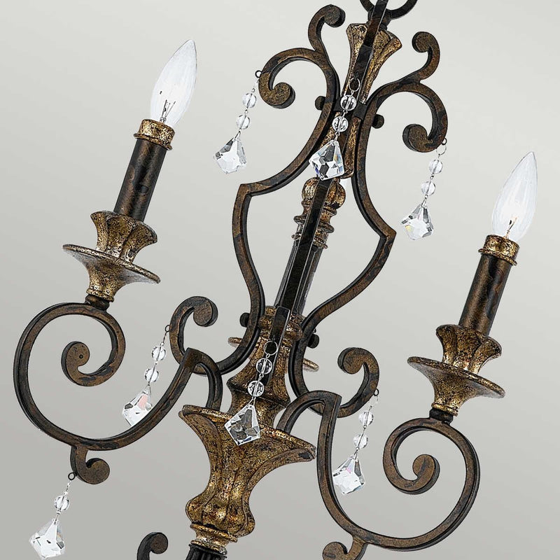 Quoizel Marquette 3 Light Gold Chandelier-Elstead Lighting-6-Tiffany Lighting Direct