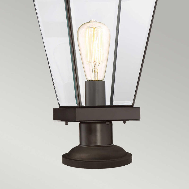 Quoizel Ravine Medium Bronze Pedestal Light