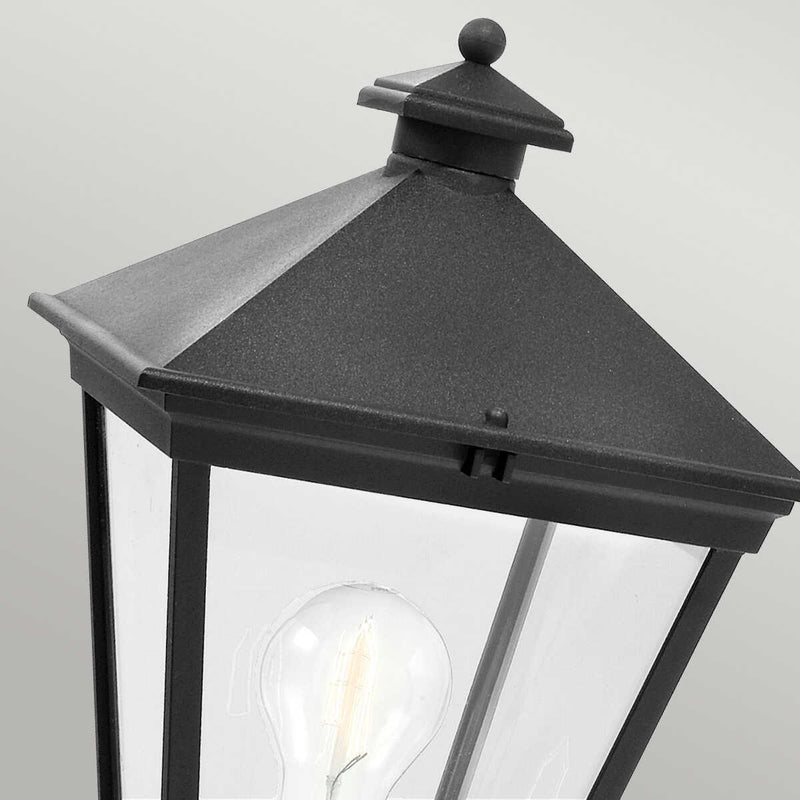 Elstead Turin Black Outdoor Pedestal Lantern