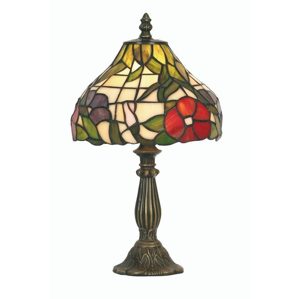 Buy Oaks Tiffany Peonies Bedside Table Lamp - Tiffany Lighting