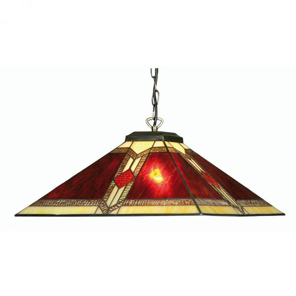 Tiffany Ceiling Pendant Lights - Aztec Tiffany Ceiling Light,Single Bulb Fitting OT 2408/18P