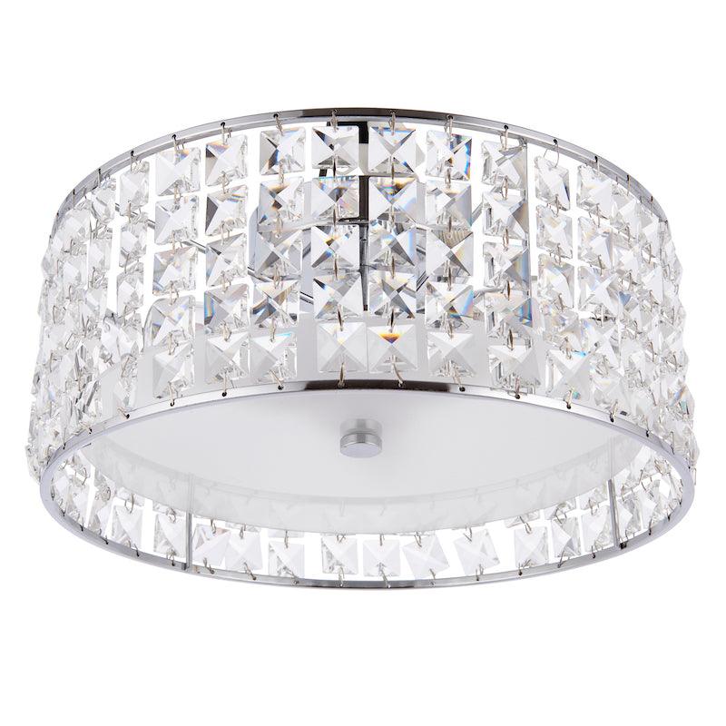 belfont clear crystal and chrome finish flush bathroom ceiling light by Endon Lighting Hallway Lighting Ideas