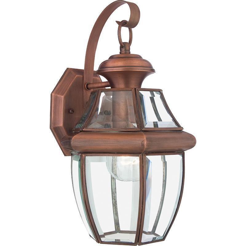 Quoizel Newbury Aged Copper Medium Outdoor Wall Light by Elstead Outdoor Lighting 1