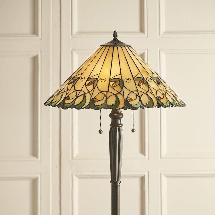 jamelia tiffany floor lamp Close Up Lit Image