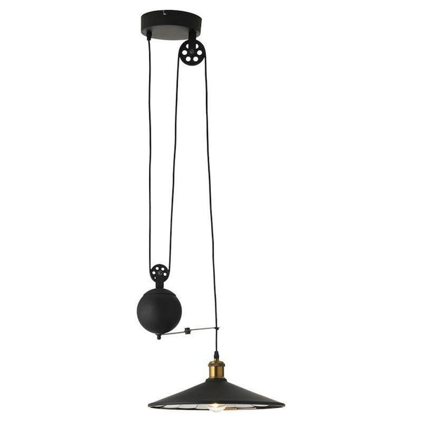 Bulan Black Rise & Fall Ceiling Light 7024/1 BK