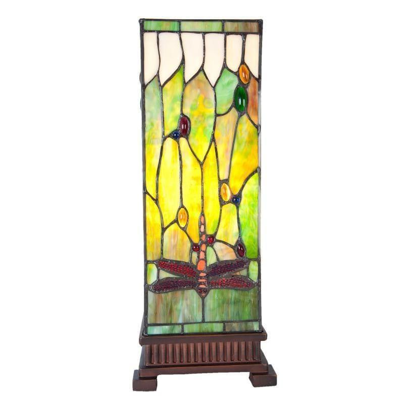 Tiffany Square Table Lamps - Imperial Dragonfly Large Square Tiffany Lamp