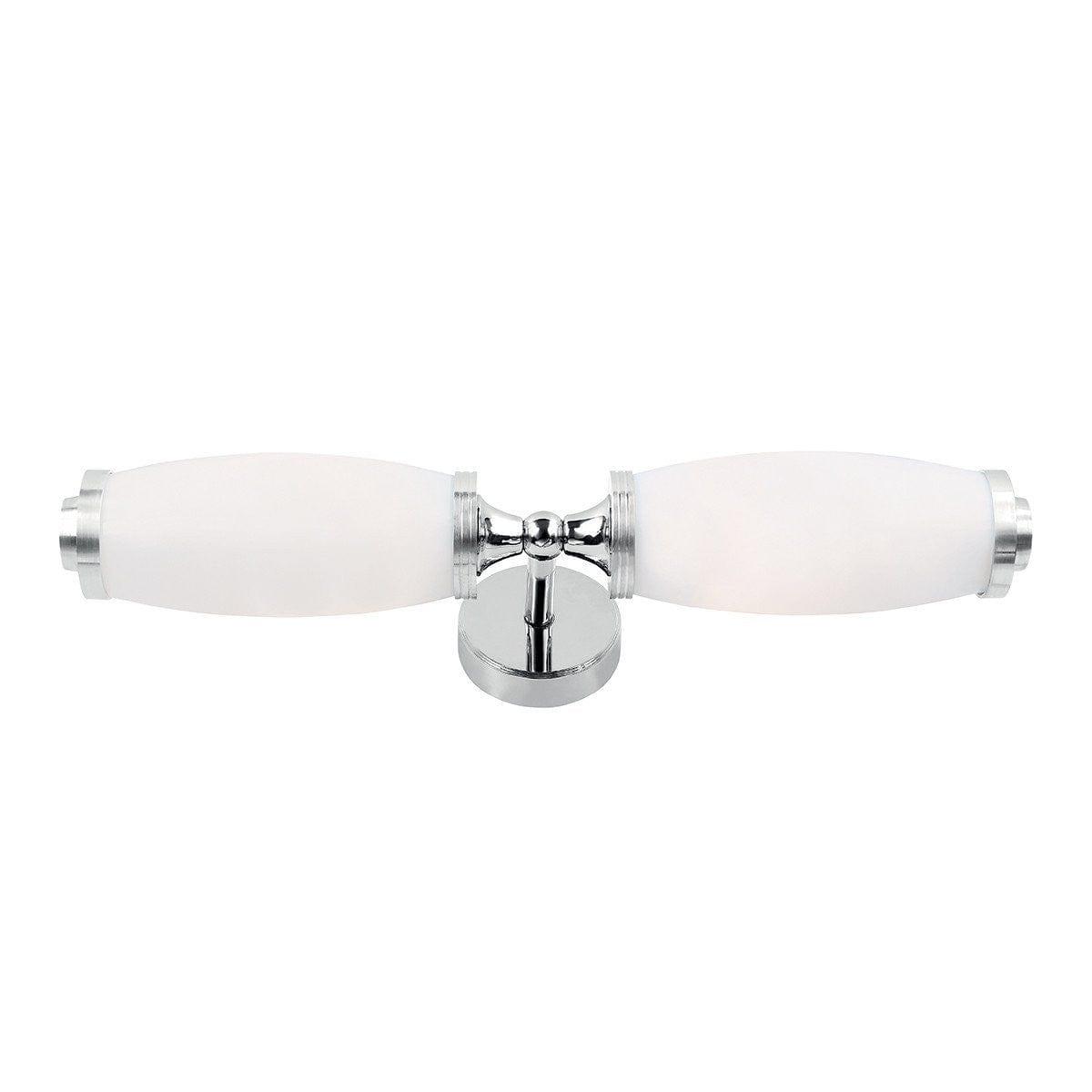 Traditional Bathroom Lights - Eliot Polished Chrome Finish Solid Brass Twin Arm Bathroom Wall Light BATH/ELIOT2 PC