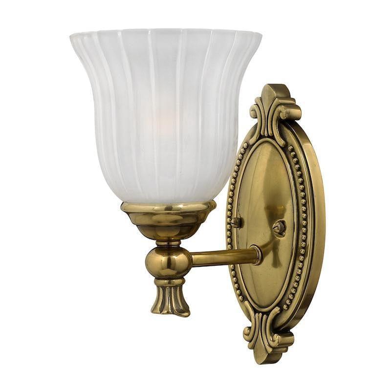 Traditional Bathroom Lights - Hinkley Francoise Burnished Brass Finish Solid Brass Bathroom Wall Light HK-FRANCOI1 BATH