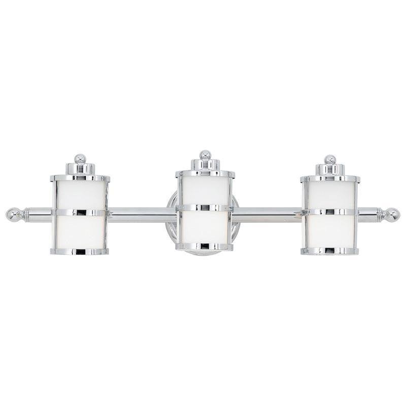 Traditional Bathroom Lights - Quoizel Tranquil Bay Polished Chrome Finish 3 Light Bathroom Above Mirror Light QZ/TRANQUILBAY3