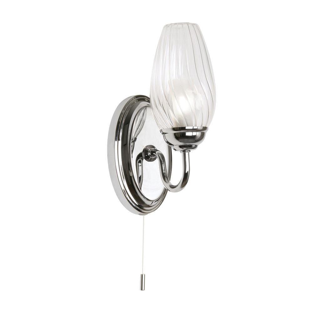 Traditional Bathroom Lights - Sater Chrome Finish Bathroom Wall Light 854 WB CH