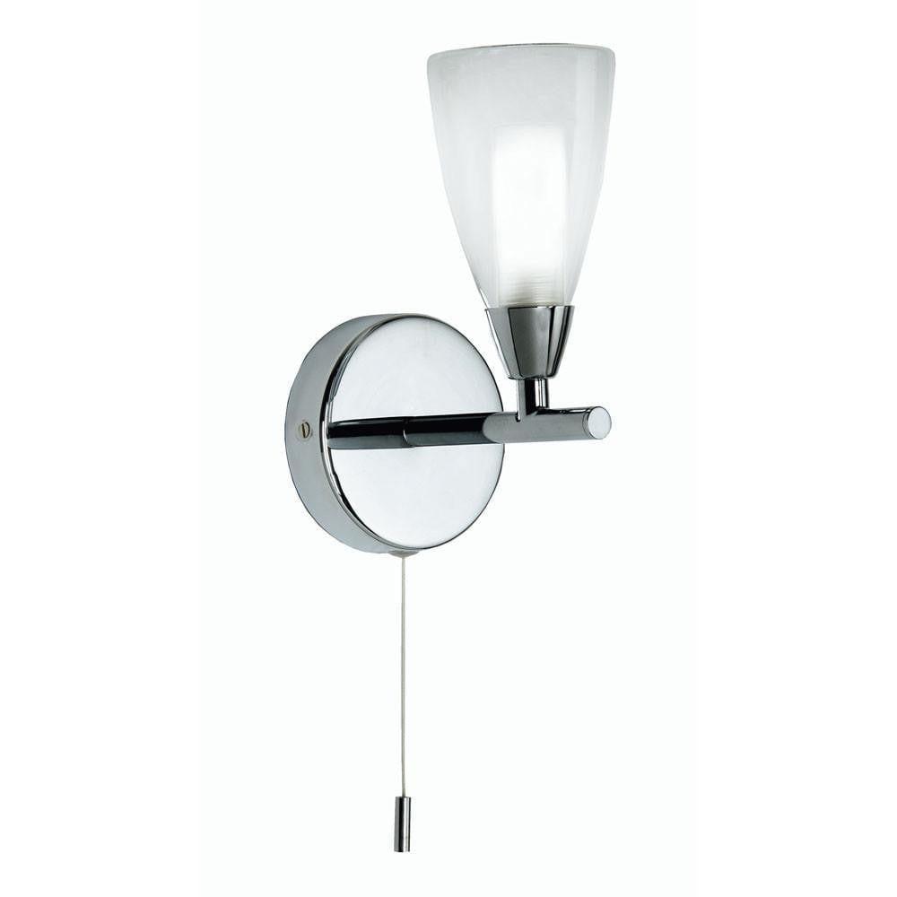 Traditional Bathroom Lights - Zahira Chrome Finish Bathroom Wall Light 8455/1 CH