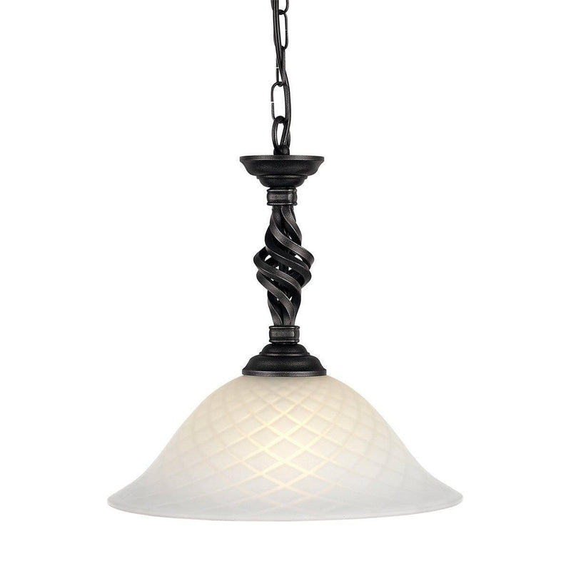 Traditional Ceiling Pendant Lights - Elstead Pembroke Black Pendant Ceiling Light PB/P BLACK