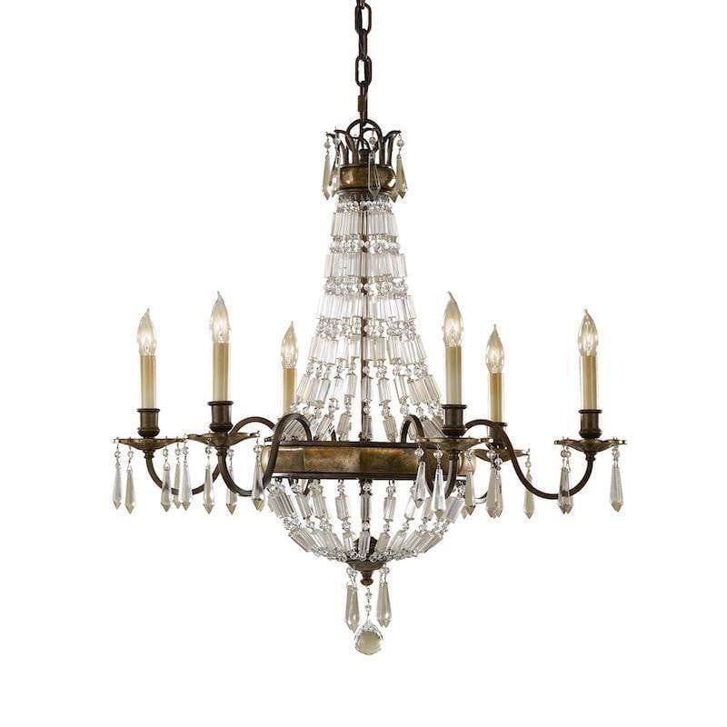 Traditional Ceiling Pendant Lights - Feiss Bellini 6lt Chandelier Ceiling Light FE/BELLINI6