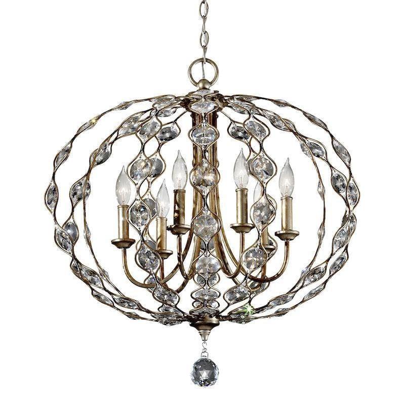 Traditional Ceiling Pendant Lights - Feiss Leila 6lt Chandelier Ceiling Light FE/LEILA6