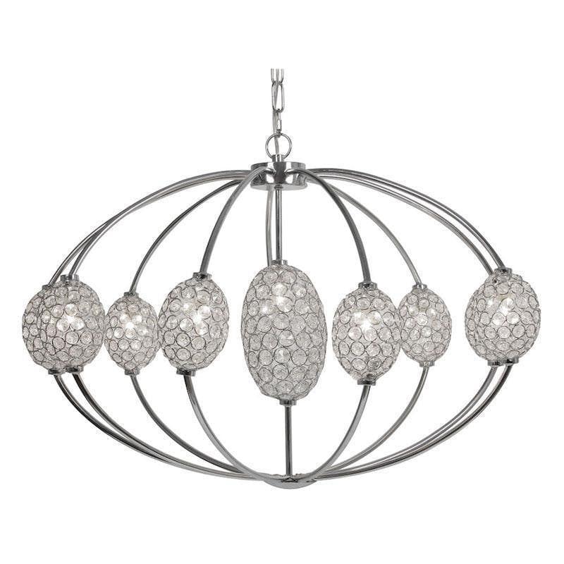 Traditional Ceiling Pendant Lights - Floss 10 Light Chrome Pendant Ceiling Light 6911/10 CH