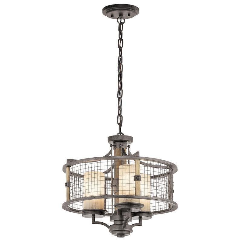 Traditional Ceiling Pendant Lights - Kichler Ahrendale 3lt Duo-Mount Chandelier Ceiling Light KL/AHRENDALE3