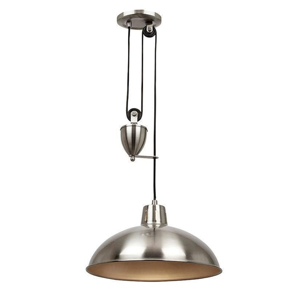 Traditional Ceiling Pendant Lights - Polka Satin Nickel Finish Pendant Ceiling Light POLKA-SN