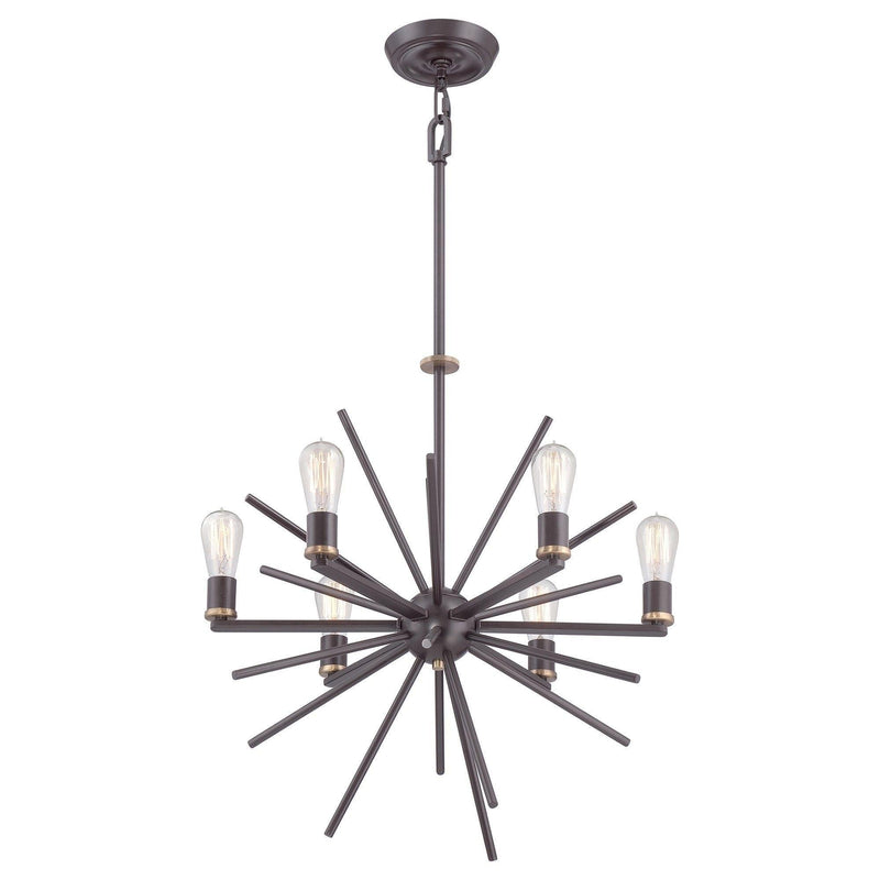 Traditional Ceiling Pendant Lights - Quozel Carnegie 6lt Chandelier QZ/CARNEGIE6