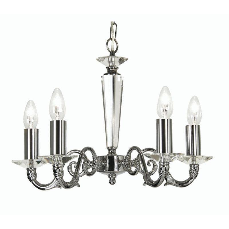 Traditional Ceiling Pendant Lights - Wren 5 Light Chrome Pendant Ceiling Light 7532/5 CH