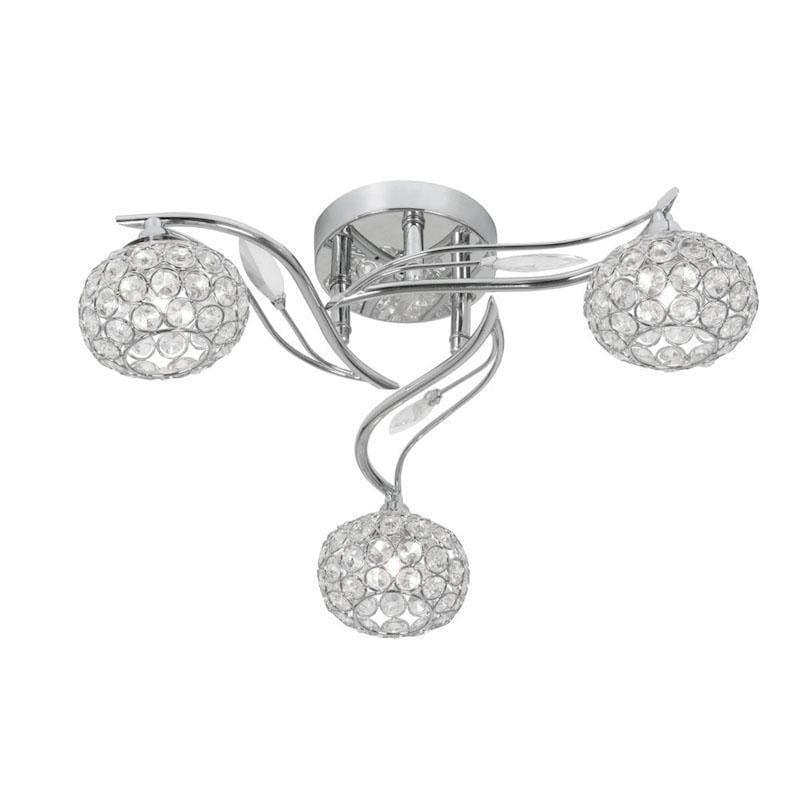 Traditional Flush & Semi Flush Ceiling Lights - Esmee 3 Light Chrome Flush Ceiling Light 3050/3 CH