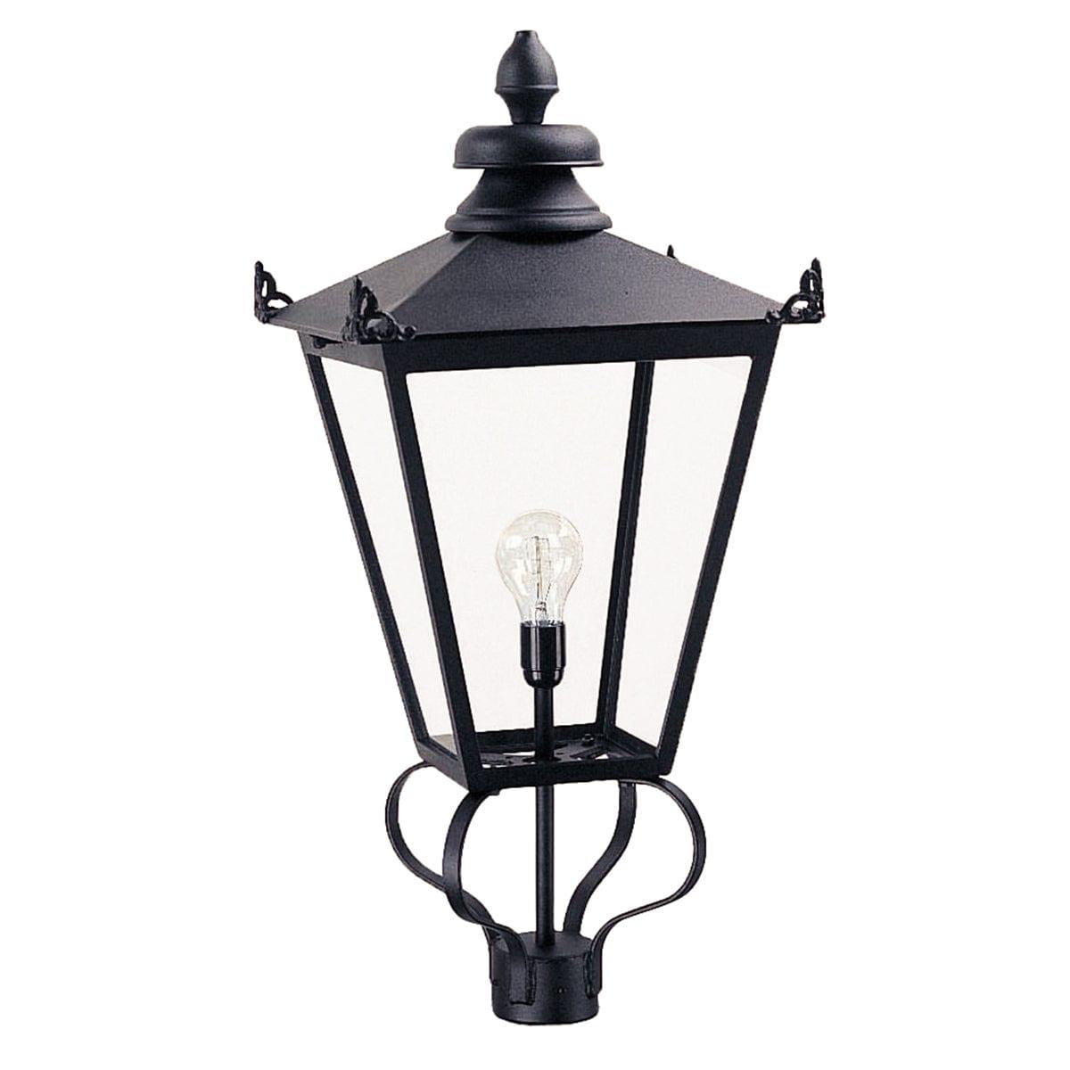 wilmslow 1 light black outdoor lantern head only elstead lighting